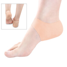 Khaki Foot Care Socks Gel Heel Sleeves silicone Cushion