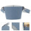 2Pcs Protective Blue PU Coffee Holders with Long Handle Strap 8
