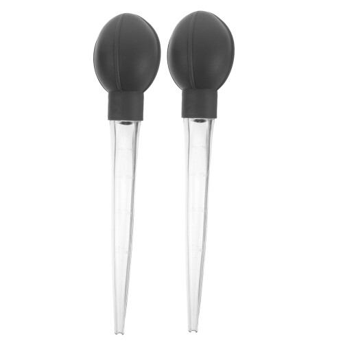 8Pcs Kitchen Liquid Dropper Tpr+pp Grey with Measuring Scale for Sauce 2