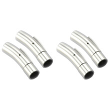 4Pcs Silver Stainless Steel Magnetic Jewelry Clasps for Crafts