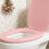 Toilettensitz Gepolstert Rosa Leise Haushalt 6