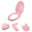Toilettensitz Gepolstert Rosa Leise Haushalt 8