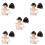 5Pièces Casquette Baseball Perruque Synthétique Queue Multi 4