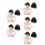 5Pièces Casquette Baseball Perruque Synthétique Queue Multi 6