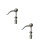 2Pcs Quick Release Silver Aluminium Alloy for Cycle Repair 5