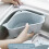 2Pcs Blue Triangular Kitchen Sink Draining Rack Organizer 26x14x9cm 13