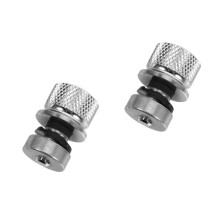 2Sets Durable Silver Aluminum Alloy Motorcycle Rear Seat Bolt Nut Kit