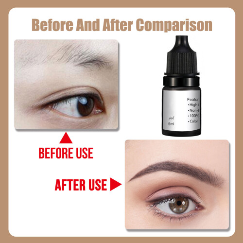 8 Colors 40ml Eyebrow Tattoo Practice Ink for Microblading & Brow Makeup 2