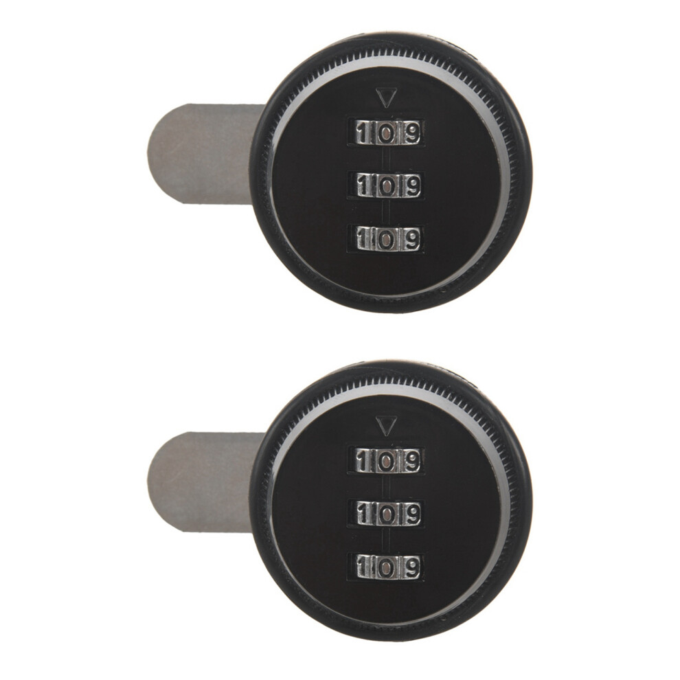 2X Alloy Code Combination Cam Lock Keyless Post Mail Box Cabinet Rv 3 Dial Black 6032402047202