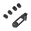 Silicone Solid Spacer with Y-Axis Wire Retrain 15mm Diameter Black 1