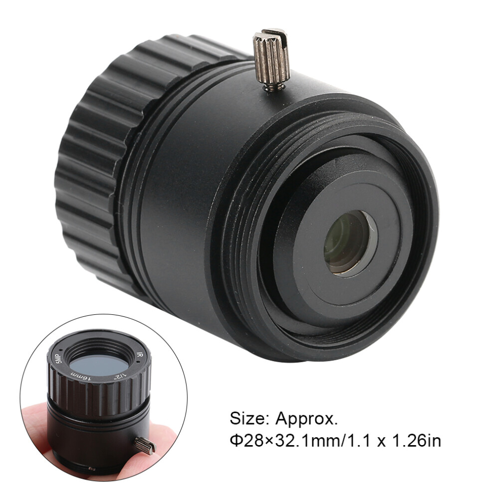 16Mm 5Mp Cctv Fixed Lens Cs Mount Aluminum Alloy Security Camera Lens 9451388355038