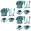 3Sets Child Tableware Set Kitchen Food Box PP Fiber Material 6