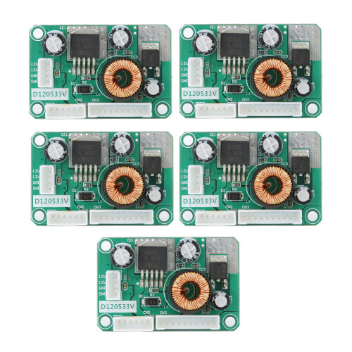 5Pcs DC 12V to 5V/3.3V 3A Step Down Power Modules, High Efficiency 1