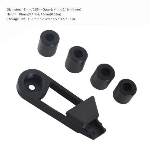 Silicone Solid Spacer with Y-Axis Wire Retrain 15mm Diameter Black 2