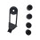 Silicone Solid Spacer for 3D Printer Hot Bed Leveling, 15mm Outer Diameter, Black 10