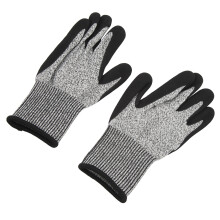 Cut Resistant Nitrile Safety Gloves Level 5, Sizes S-XL, Good Grip