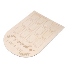 First Year Milestone Photo Board, Aspen Wood, Children's Decoration