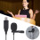 Portable USB Omnidirectional Lapel Microphone - Black, Φ6.0mm 1