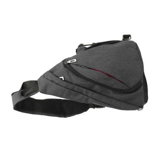 Men's Oxford Grey Fanny Pack, Adjustable Multi-Function Sling Bag for Travel