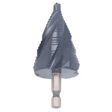4 Flute Spiral Groove Step Drill Bit 1/4 to 1‑3/8in for Metal with 8% Cobalt