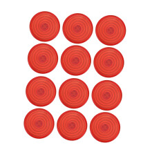 Set of 12 Button Covers 6mm Mechanical Switch Replacement Black Finish