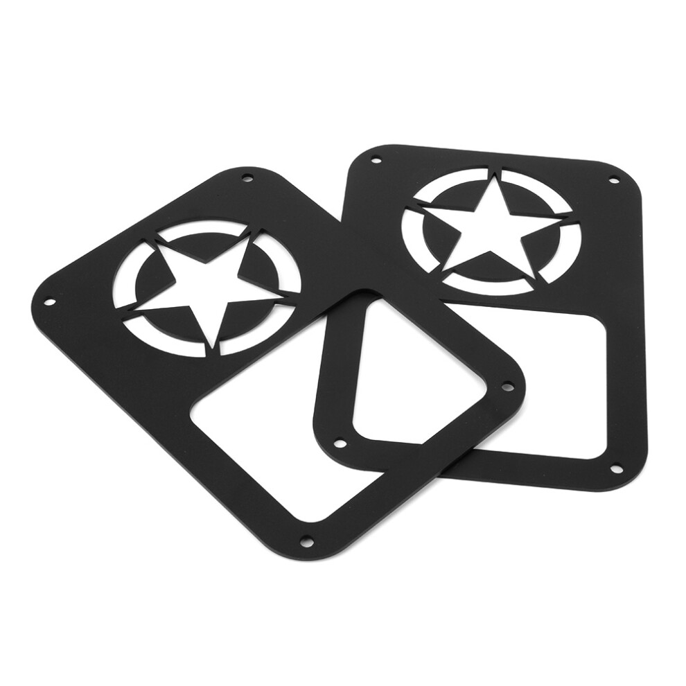 Five Pointed Star Rear Tail Cover For Jeep Wrangler Jk 07-18 Aluminum Light 9431388357171