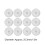 12pcs Button Cover 25.3mm/1.0in for Kailh&Cherry 2
