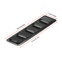 Glossy Black ABS Car Hood Air Intake Louver Panel 4311.841cm