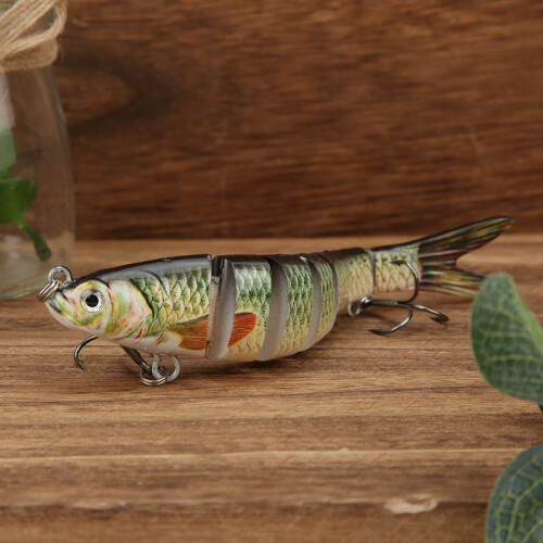 Mehrgliedriger, langsam absinkender Barsch-Angels’köder, 13,5 cm / 27 g, 4# Haken 2