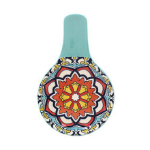 Blue Tuscany Spoon Rest Melamine Stove Top Utensil Spatula Holder Ladle Rest