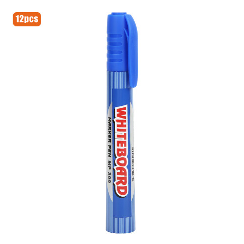 12Pcs Whiteboard Pen Large Capacity Plastic Shell Erasable Stationery Blue 1