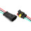 Waterproof Car Electrical Connector Plug 1/2/3 Pin 5 Sets with Wire Cable 1