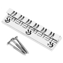 Chrome 12-saitiger Sattel-Blockbrücke für E-Gitarre Feste Hardtail-Brücke