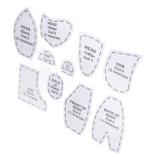 10 Stück Bär-Schablonenlineal-Set aus Acryl Nähmuster 10 Zoll DIY Quiltwerkzeuge