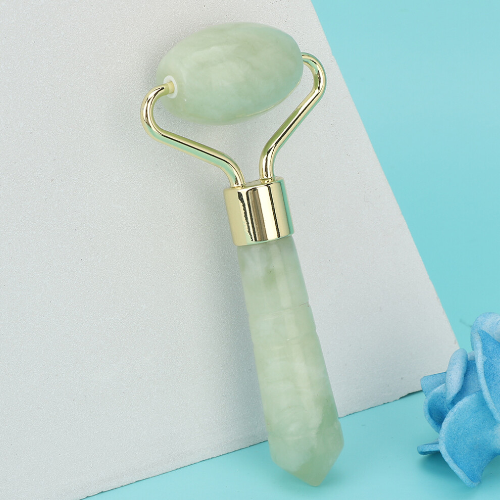 Jade Roller Face Massager for Skin Tightening & Lifting, 8.5x4cm