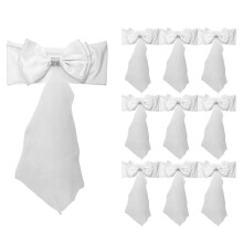 Faixas Elásticas para Cadeiras de Casamento, Decorações de Laço Multicoloridas para Banquetes, Festas, Hotéis - Duráveis e Elegantes