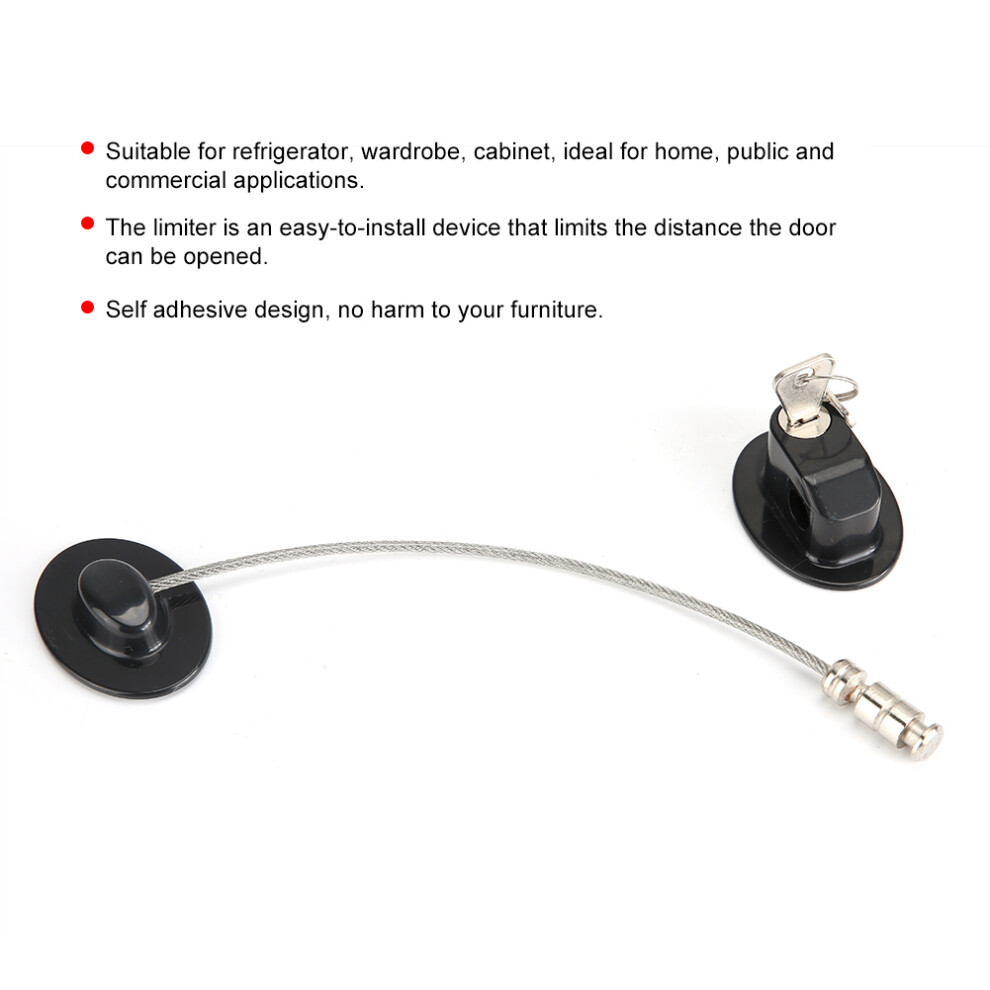 Abs Safety Lock For Refrigerator Wardrobe Child Protection Black
