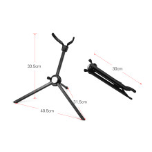 Foldable Tenor Saxophone Floor Stand Holder in Stainless Steel with Carry Bag