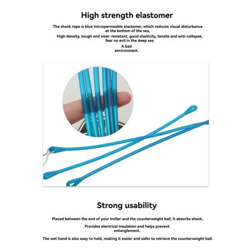 Downrigger Weight Snubber Schokabsorberende Heavy Duty RVS Draagbare Visuitrusting
