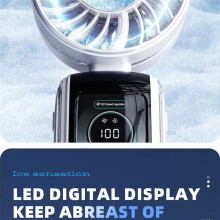 Ventilatore Ad Alta Velocità con Borsa del Ghiaccio, Ventilatore Portatile per Refrigerazione A Semiconduttore, Piccolo Ventilatore Pieghevole