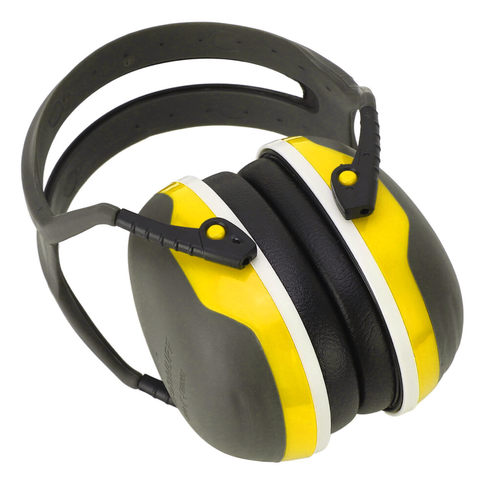 Foldable Noise-Canceling Safety Ear Muffs For Sleeping & Working Yellow 6921388363959