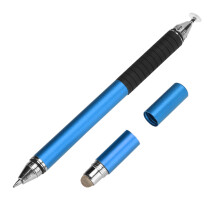 Multi-Function Cloth Tip Disc Ball Pen Stylus Blue for Mobile Phones &amp; Tablets