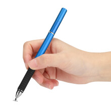 Multi-Function Cloth Tip Disc Ball Pen Stylus Blue for Mobile Phones & Tablets