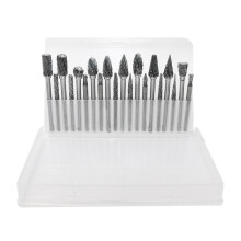 Rock Carbide Burr Set 1/8 Pollice Shank 20 Pezzi Die Grinder Tool Rasp Wood Carving Bits per Metal Wood Weld Grinding Sbavatura