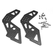 Kolfiber FräMre Bakre Universell Skyddsplatta för Losi LMT 4WD Solid Axle Truck 1/8 RC Biluppgraderingsdelar