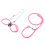 Pet Hamster Adjustable Harness with Bell, Pink, 80cm Length 1