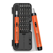 Electric Screwdriver Set Precision Power Tool Kit Rechargeable Wireless  Small Bits for Mobile Cell Computer Orange