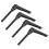 4PCS M6 Stainless Steel Adjustable Machine Knobs 25mm Black 2