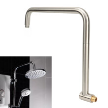 Stainless Steel Shower Head Extension with Rotatable Wall Mount, 33cm Pipe