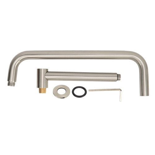 Stainless Steel Shower Head Extension with Rotatable Wall Mount, 33cm Pipe 2